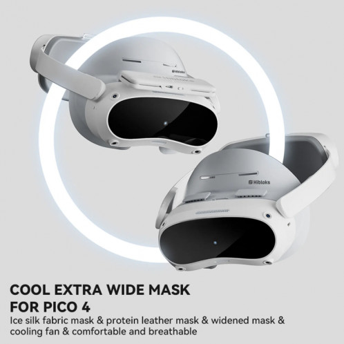 Pour les lunettes PICO 4 Hibloks VR, coussin facial élargi, coussin de protection respirant, spécification : 2 pièces en coton PU SH3502626-010
